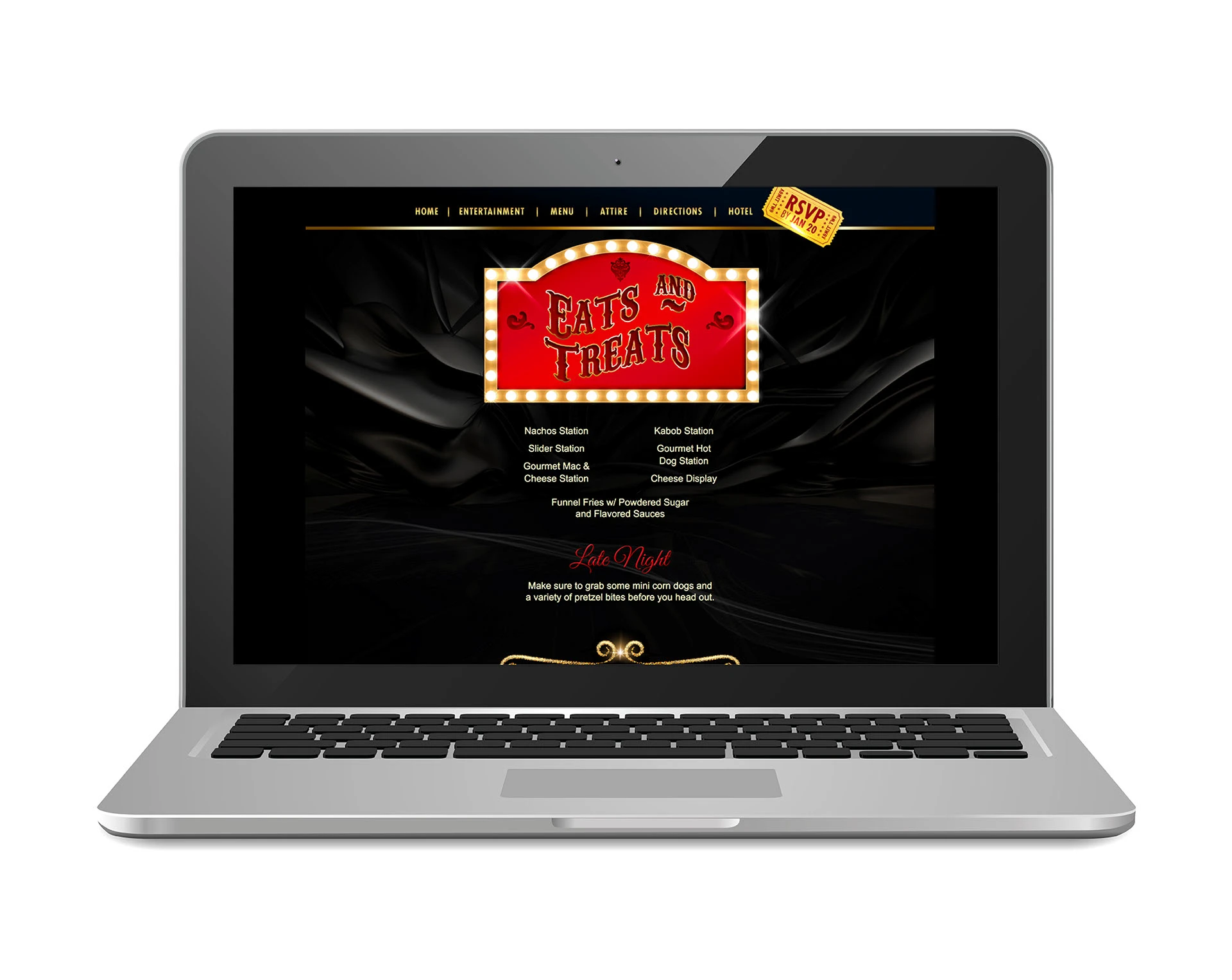 3 An image of a parallax website design on a laptop