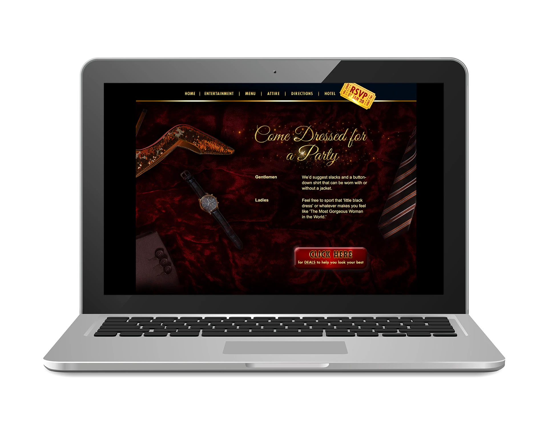 4 An image of a parallax website design on a laptop