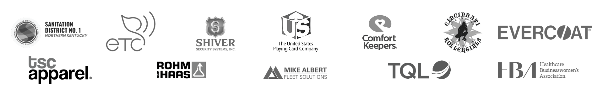 Slide image showing logos of design clients